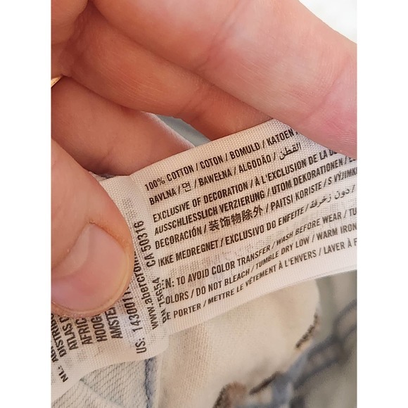 Abercrombie & Fitch Women's Denim‎ Zoe Natural Rise Vintage A-Line Skirt Size 24 - Picture 4 of 6